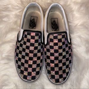 HAND placed bedazzled Vans💎